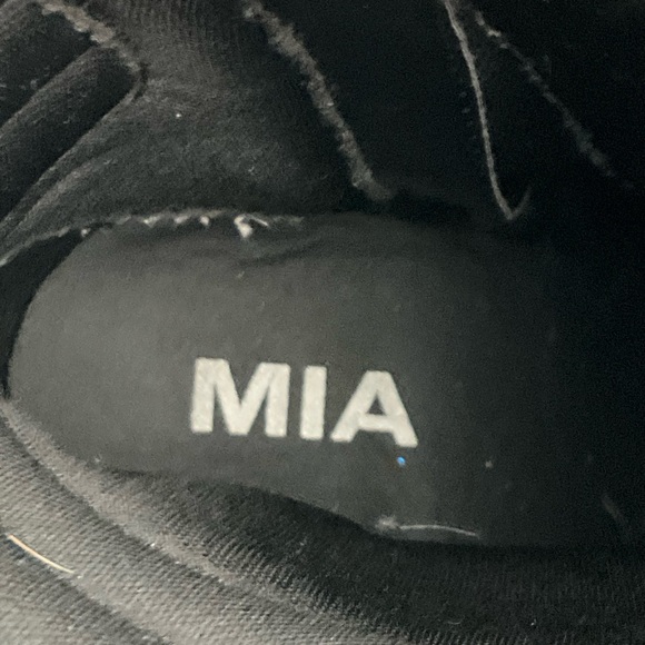 MIA Boots Size 8 Black Lace-Up 3” Heeled Combat Style Boots - Picture 7 of 8